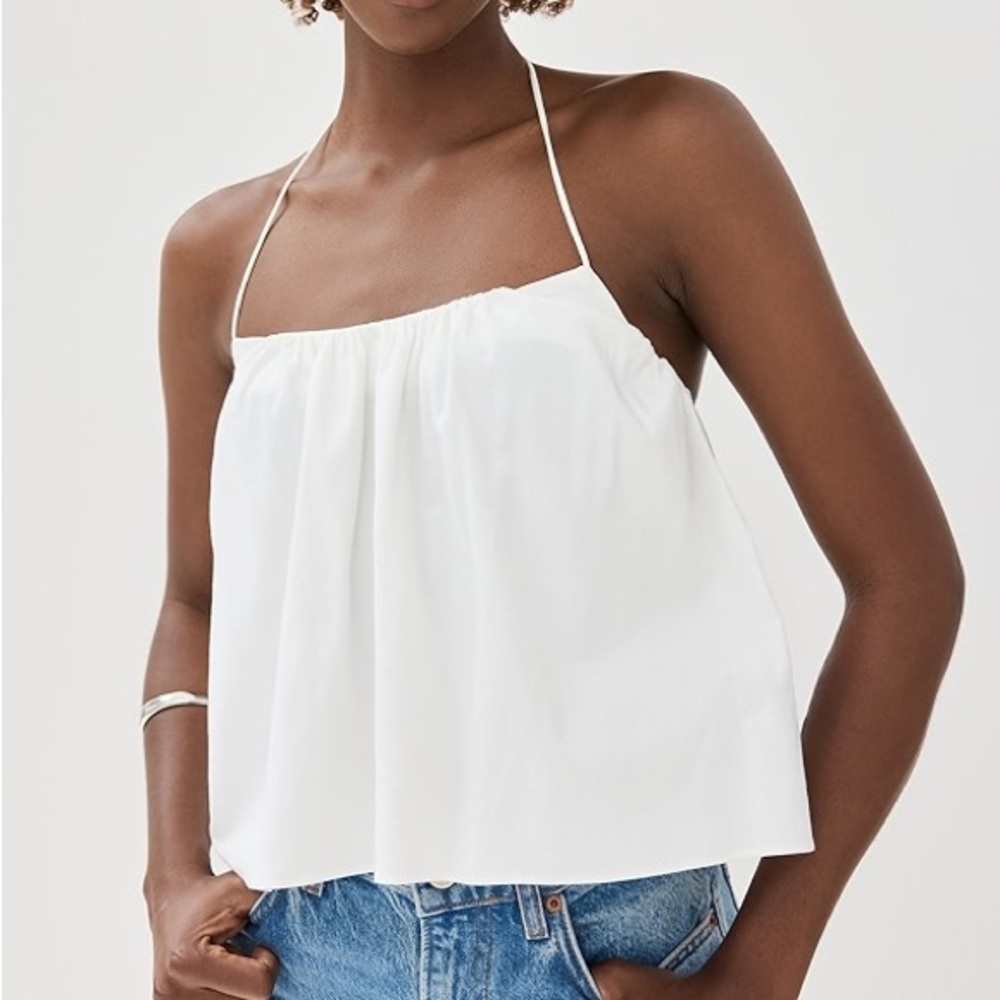 NWT Reformation Addy Halter Top White